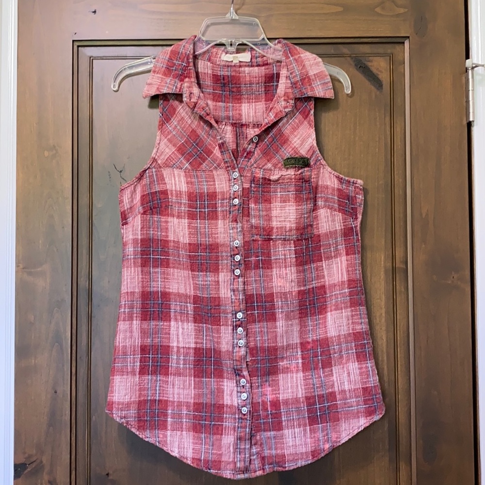 Gilded Intent Button Down Tank Top